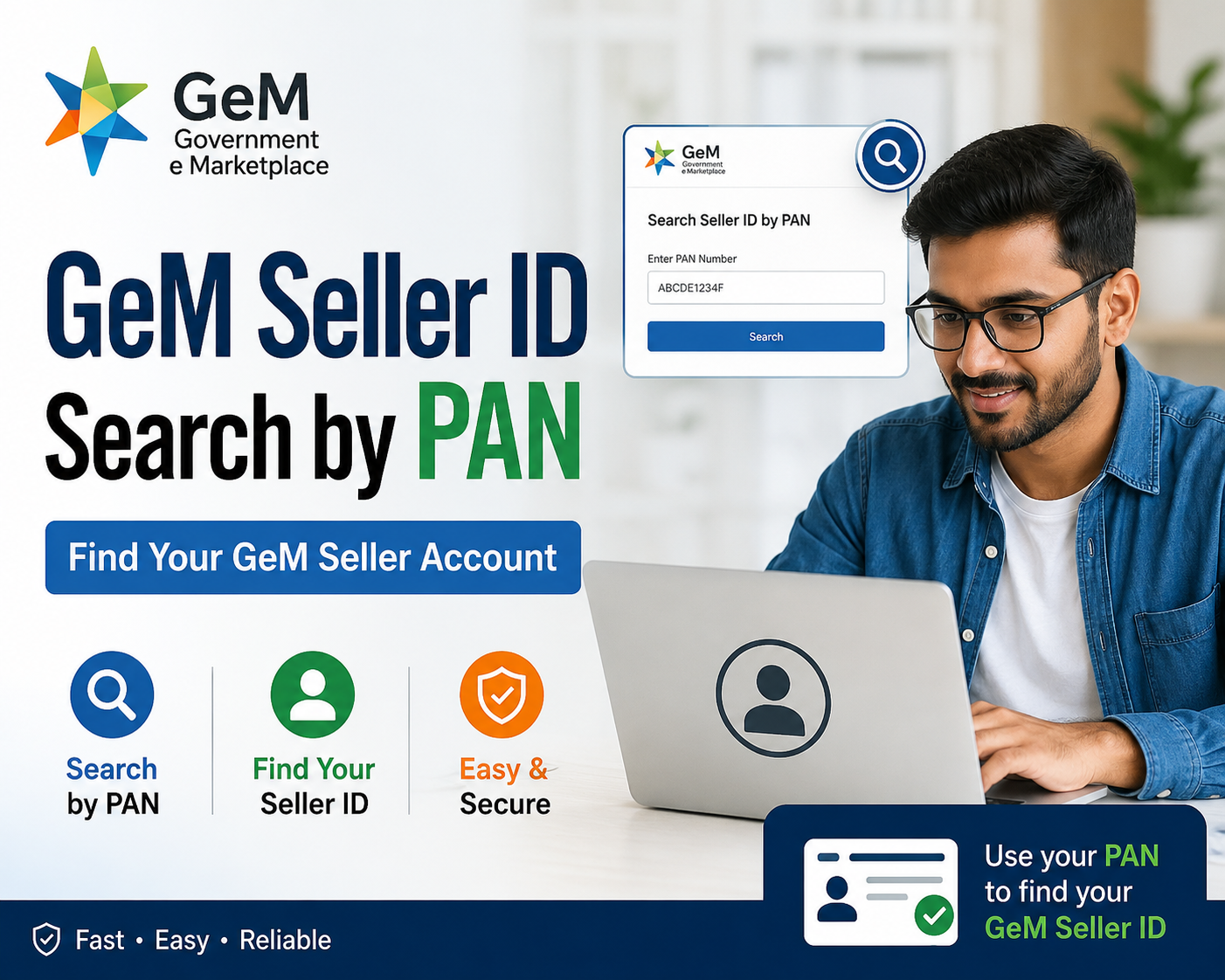 GeM Seller ID Search by PAN | Find Your GeM Seller Account 